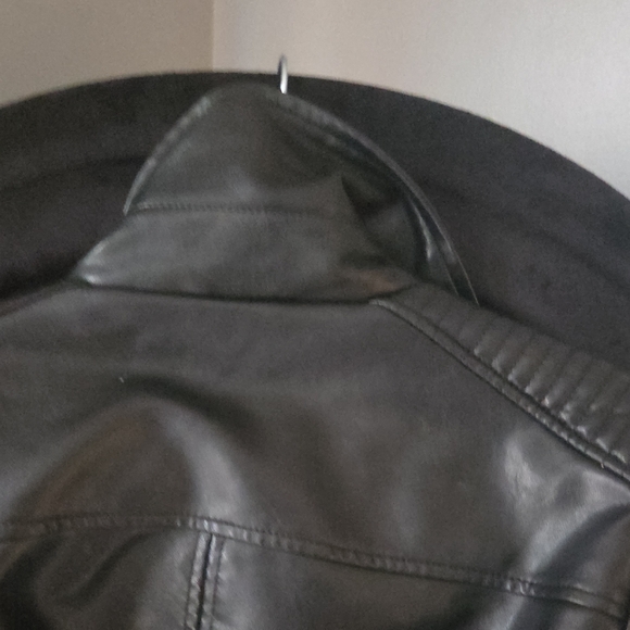 Fashion Nova Black Leather Biker Jacket - Picture 10 of 12